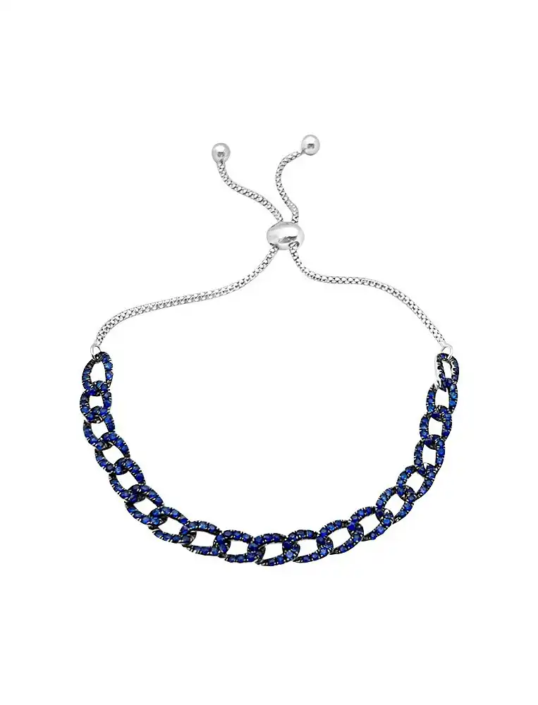 Blue Sapphire Adjustable Bracelet