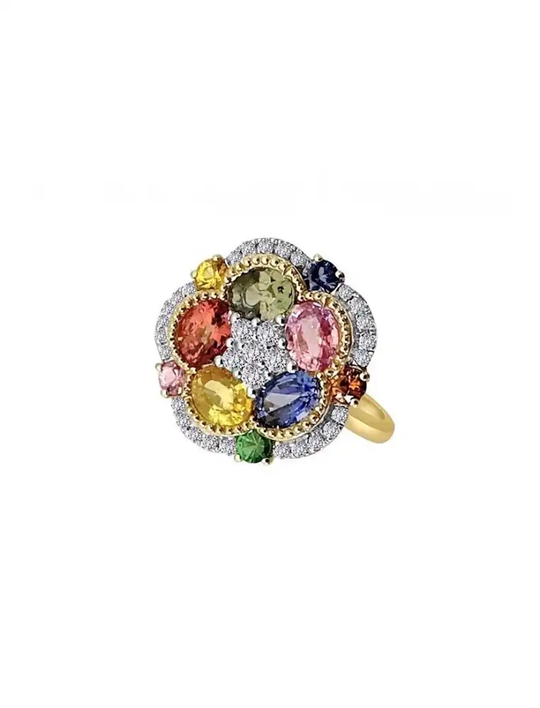 Floral Fancy Sapphire Ring