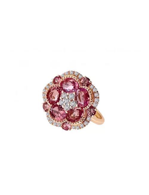 Floral Pink Sapphire Ring