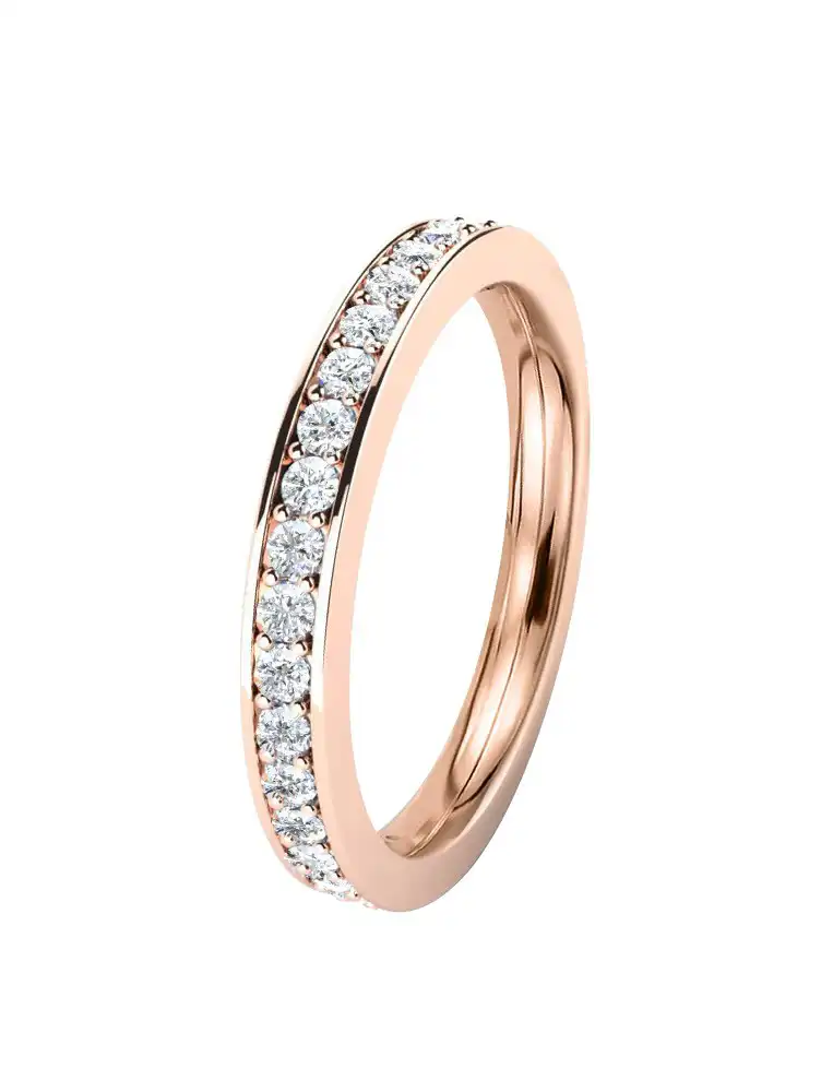 ROSE GOLD AND DIAMOND ETERNITY BAND