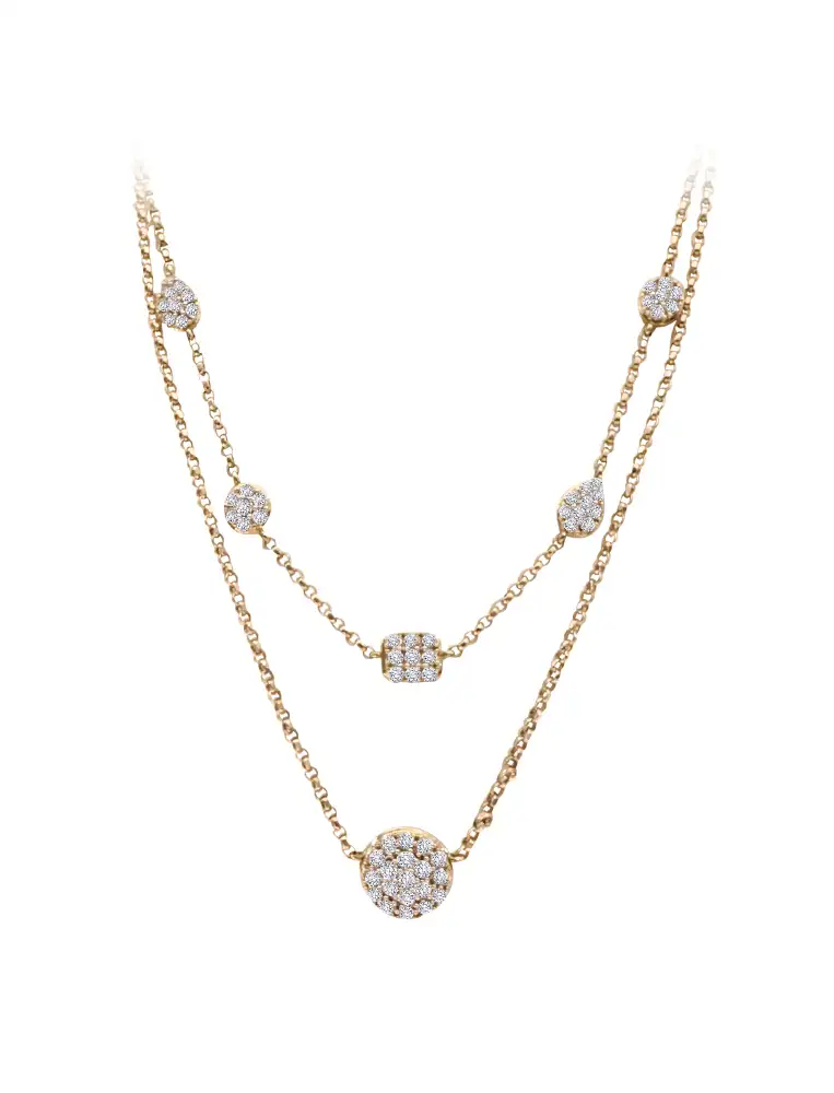 Dual Chain Diamond Necklace