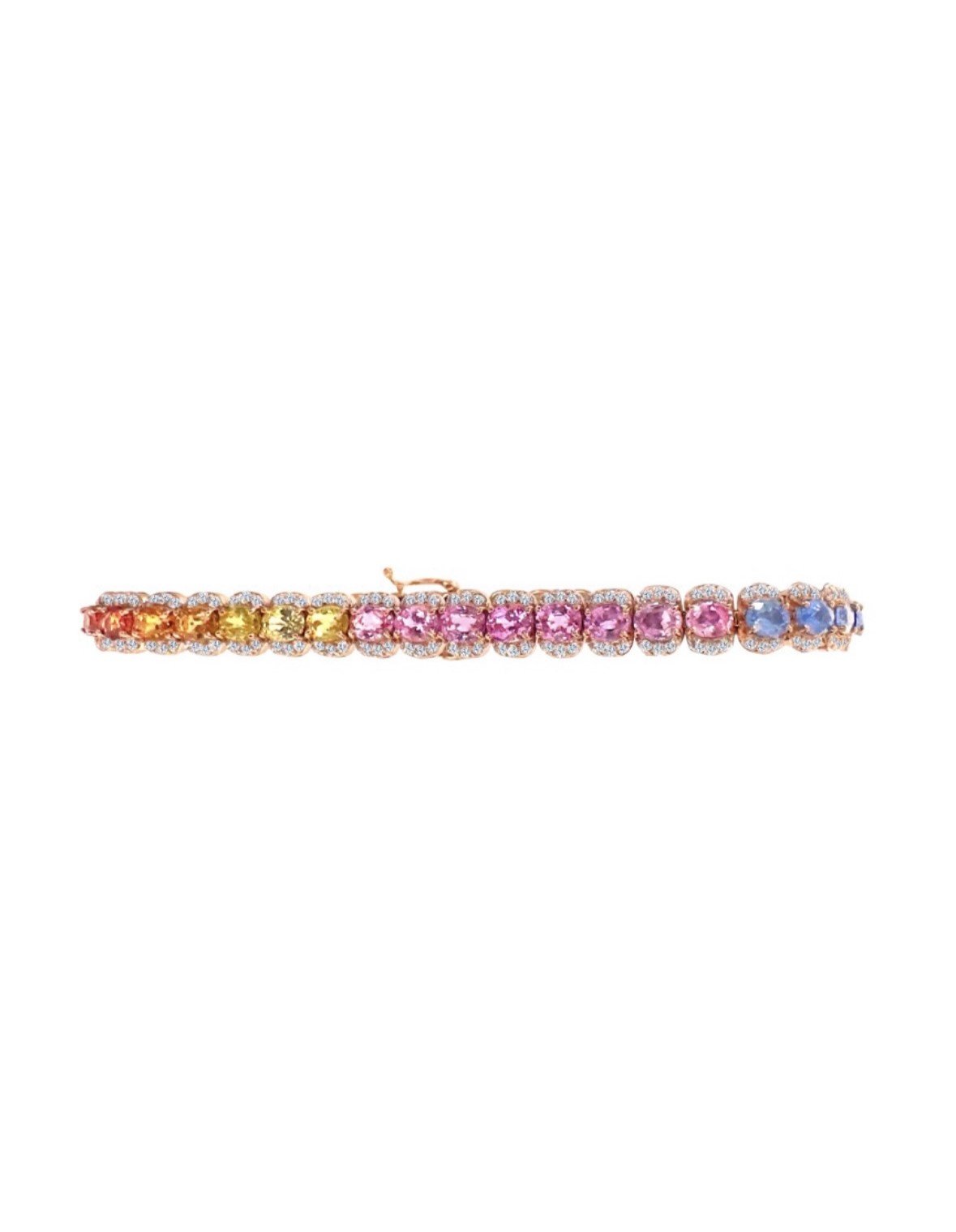 Coloured Oval Sapphire Bracelet