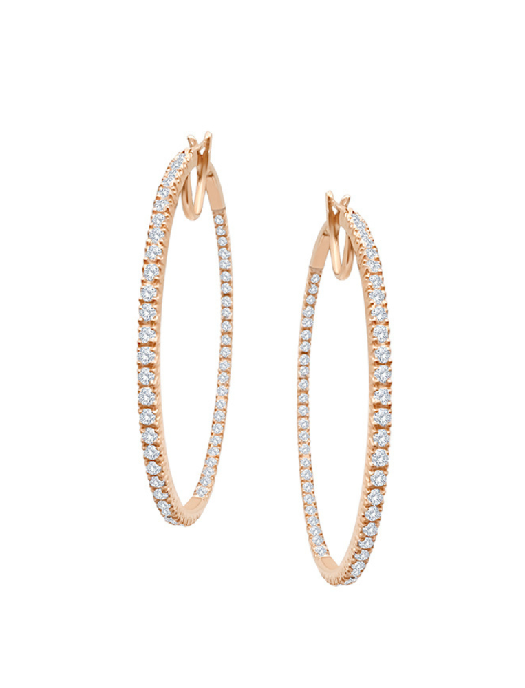 Diamond Hoop Earrings