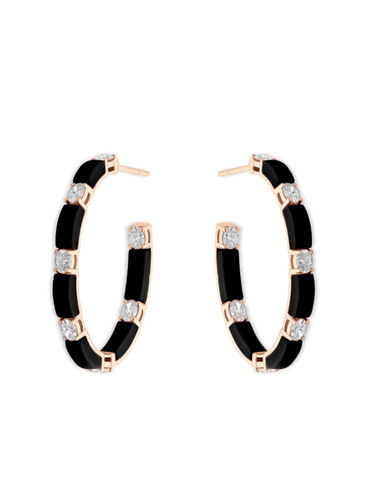 Ellipse Black Onyx Earrings